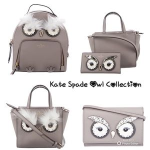 Kate Spade 4 pc OWL BUNDLE! Includes Backpack, satchel, wallet, & crossbody bag.